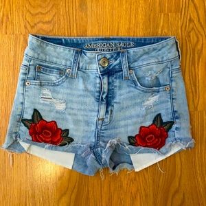 American Eagle Hi Rise Shortie Shorts size 0